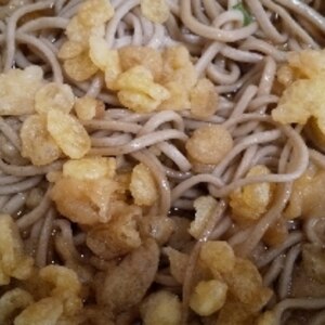 ネギと天かすのあっさり蕎麦